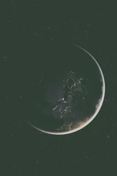 City lights on world map. Elements of this image are furnished by NASA Stock Photos