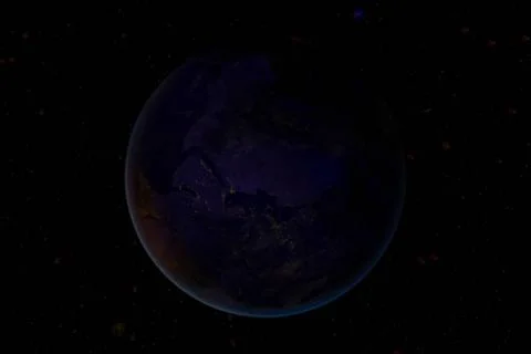 City lights on world map. Elements of this image are furnished by NASA Cit... Stock Photos