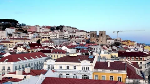 City of Lisbon from Augusta Arch Stock-Footage 297794404
