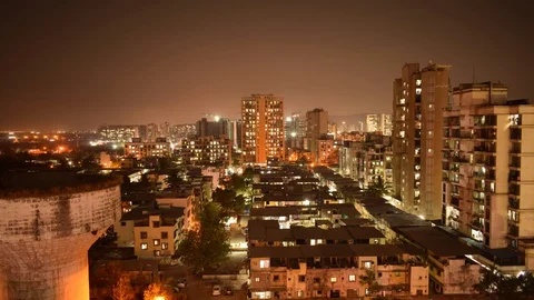 City lit with torch flash lights diyas by people to show unity in coronavirus Stock Footage 127845153