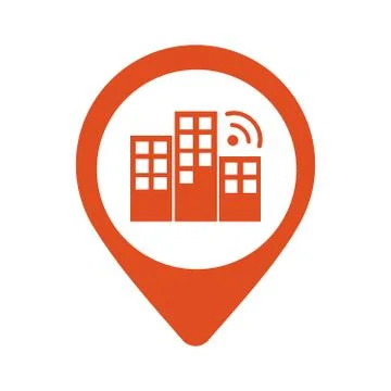 City locator design vector template. Pin maps symbol vector . Gps icon design Stock Illustration