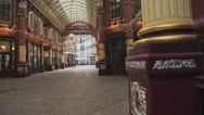 City Of London In Coronavirus Covid-19 Lockdown With Empty Streets, Quiet Stock Footage