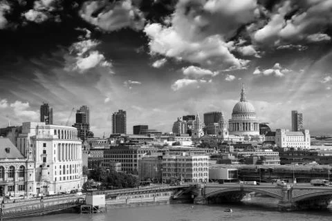 City of london one of the leading centers of global finance and st paul cathe Stock Photos