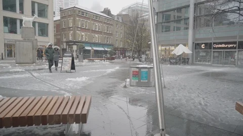 City Of London in snow Stock Footage 88962753