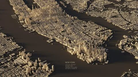 City map. 3d map of. city from above 3d illustration. Vertical poster map. Illustrazione stock