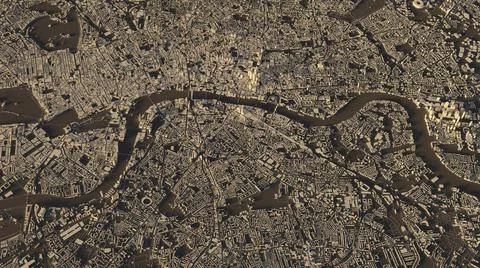 City map. 3d map of. city from above 3d illustration. Vertical poster map. Illustrazione stock