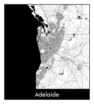 City Map Adelaide Australia vector illustration Stock Illustration