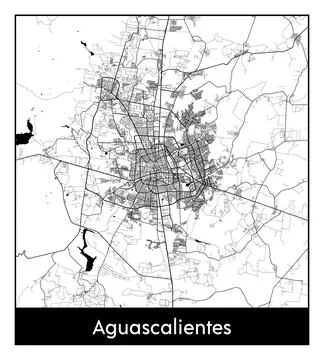 City Map Aguascalientes Mexico North America vector illustration Stock Illustration