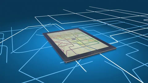 City Map Animation On A Digital Tablet Computer. Stock Footage 271548905
