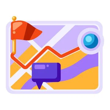 City map background design path between points. Illustration of streets and Stock Illustration