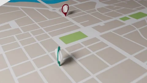 City Map With Delivery Location 스톡 동영상 221836703