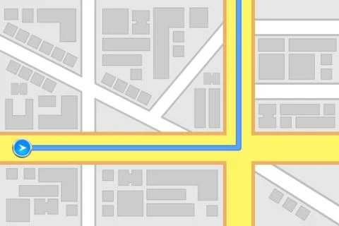 City Map Destination Route Illustrazione stock