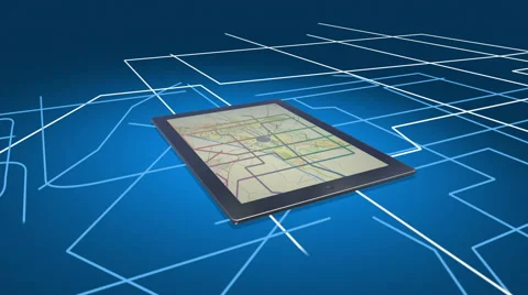 City Map On A Digital Tablet Computer Stock Footage 66271907