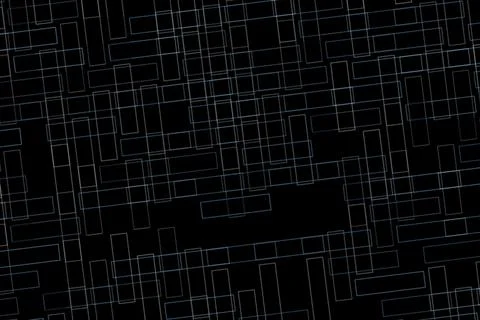 City map with grid lines and street layout in black Stock Illustration