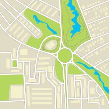 City map Ilustración de archivo