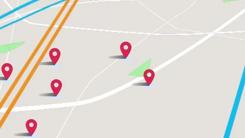 City map location pointer seamless loop. Stock Footage 246580515