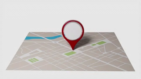 City Map With Marker 스톡 동영상 320625967