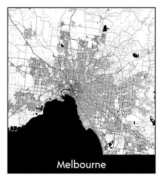 City Map Melbourne Australia vector illustration Stock Illustration