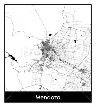 Mendoza Argentina Map Region Province Vector Illustration Stock