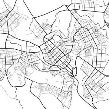 City map. Plan street map, town road. Vector Ilustración de archivo