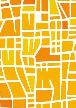 City map, road plan. Abstract illustration with various shapes. Stock Illustration