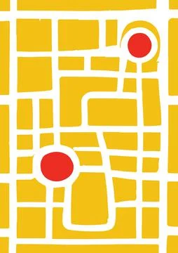 City map, road plan. Abstract illustration with various shapes. Stock Illustration