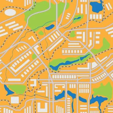 City map seamless pattern Stock Illustration