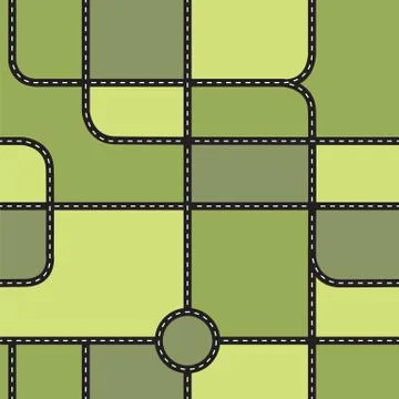 City map seamless pattern Stock Illustration