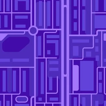 City map seamless pattern. Illustration of streets, roads and buildings. Image Stock Illustration