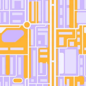 City map seamless pattern. Illustration of streets, roads and buildings. Image Stock Illustration