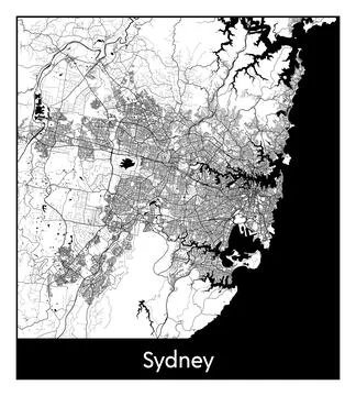 City Map Sydney  Australia vector illustration Illustrazione stock