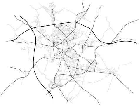 City map, town streets on the plan. Scheme of road. Vector Stock Illustration