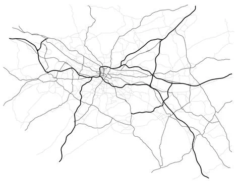 City map. Town streets on the plan. Vector 스톡 일러스트