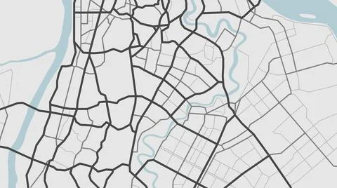 City map. Town streets on the plan. Vector Stock Illustration