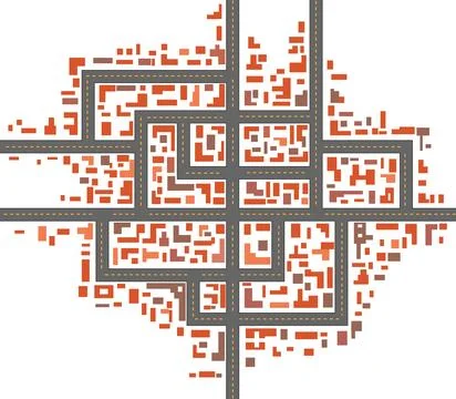 City maps Stock Illustration