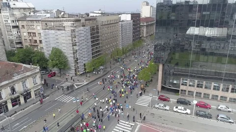 City marathon Stock Footage 75574543