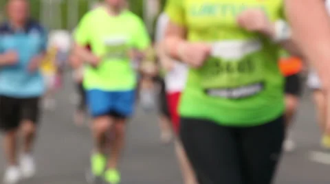 City marathon runners Stock Footage 38726550