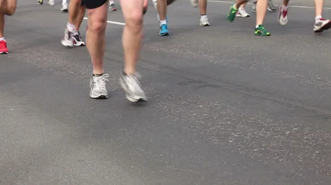 City marathon runners Stock Footage 38726799