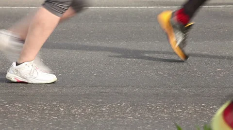 City marathon runners Stock Footage 38745371