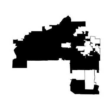 City Mesa map vector silhouette illustration isolated. Иллюстрация