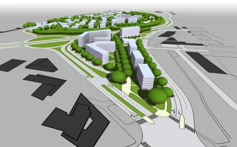 City model Stock Illustration