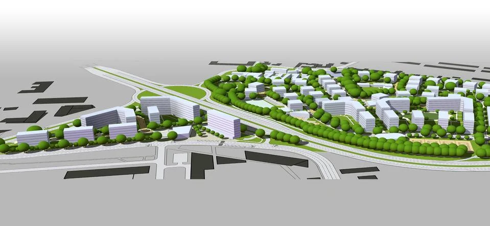 City model Stock Illustration