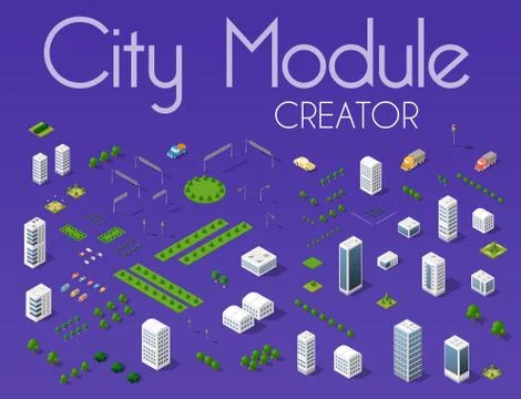 City module creator Illustrazione stock