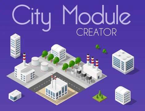 City module creator Illustrazione stock