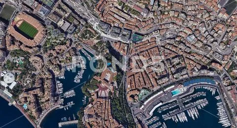 City of Monaco at noon from a height of 3 d Stock Photos