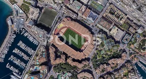 City of Monaco at noon from a height of 3 d Stock Photos