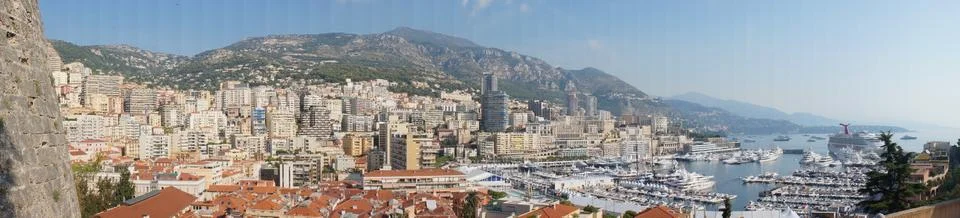 City of Monaco panoramic view Stock Photos