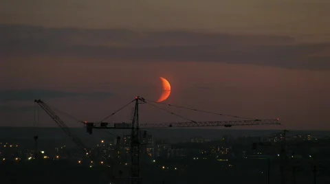 City moon 2 HD time lapse series Stock Footage