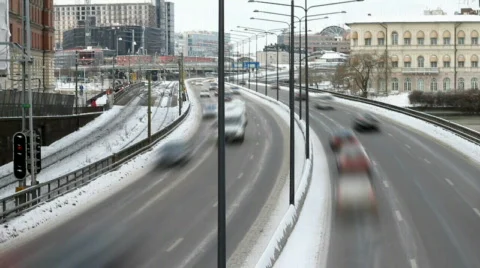 City motorway Stock Footage 596372