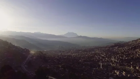 City in the mountains Video stock 82803634